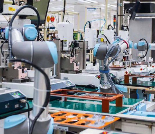 Automation technologies Cobots by Universal Robot used in production