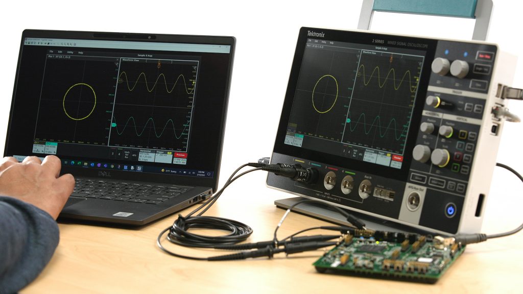 Portability and sharing are two of the many features of Tektronix oscilloscopes