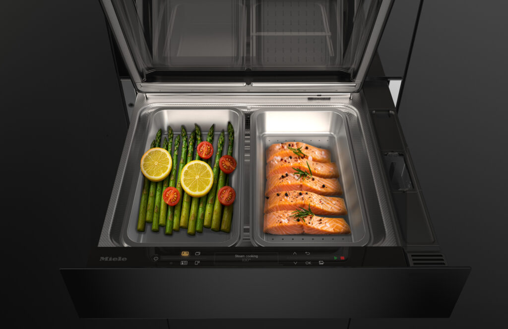 Miele steam cooking drawer