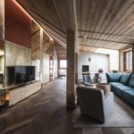 Il soggiorno della nuova Penthouse del Rosa Alpina