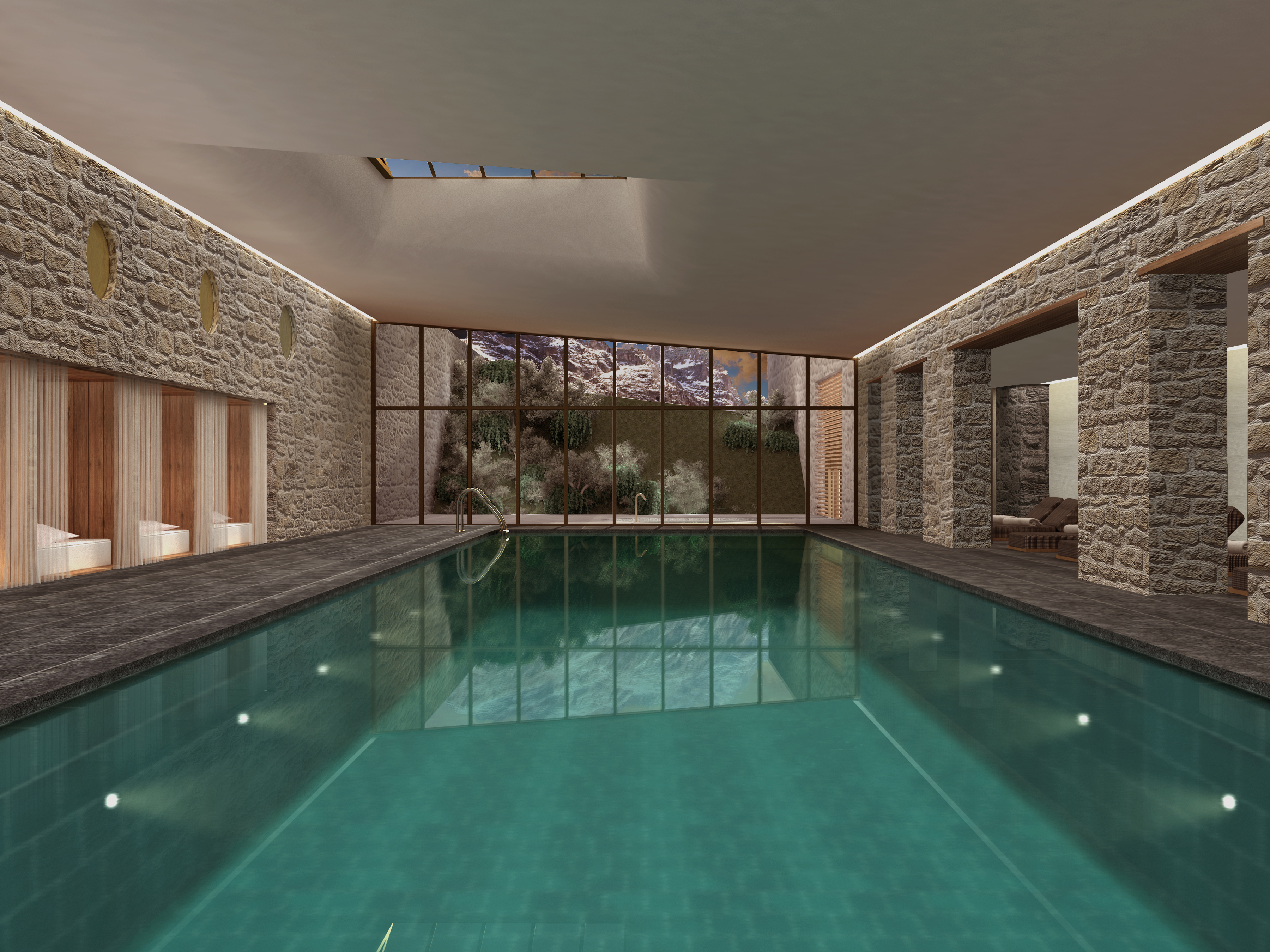 La piscina del Faloria Mountain Spa Resort