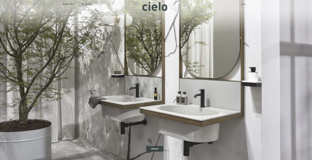 Home page del nuovo sito di Ceramica Cielo