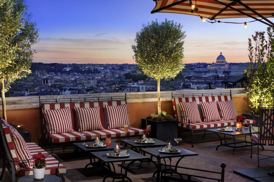 La terrazza del Rocco Forte Hotel de la Ville di Roma