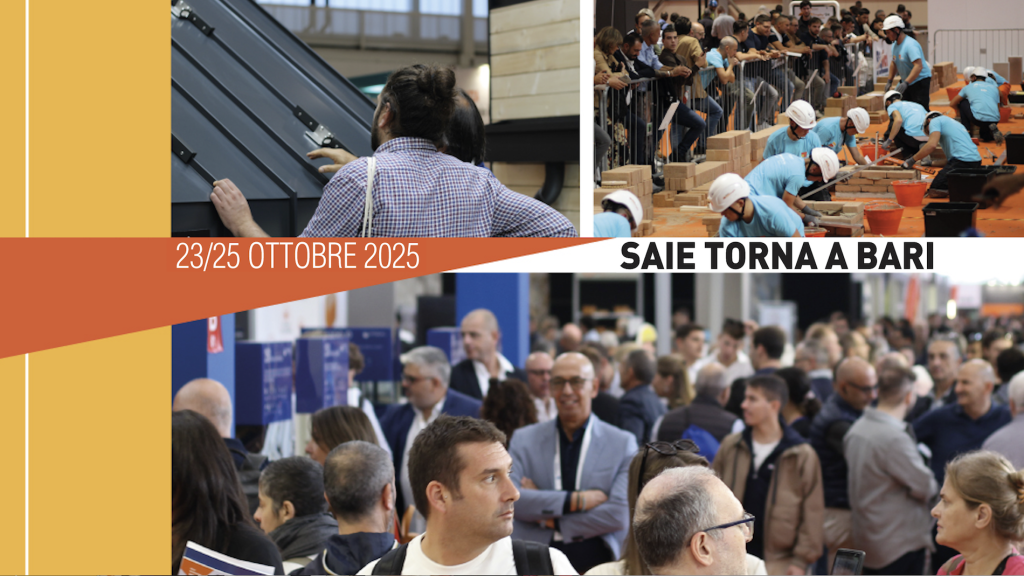 Saie 2025 sarà a Bari dal 23 al 25 ottobre alla Nuova Fiera del Levante