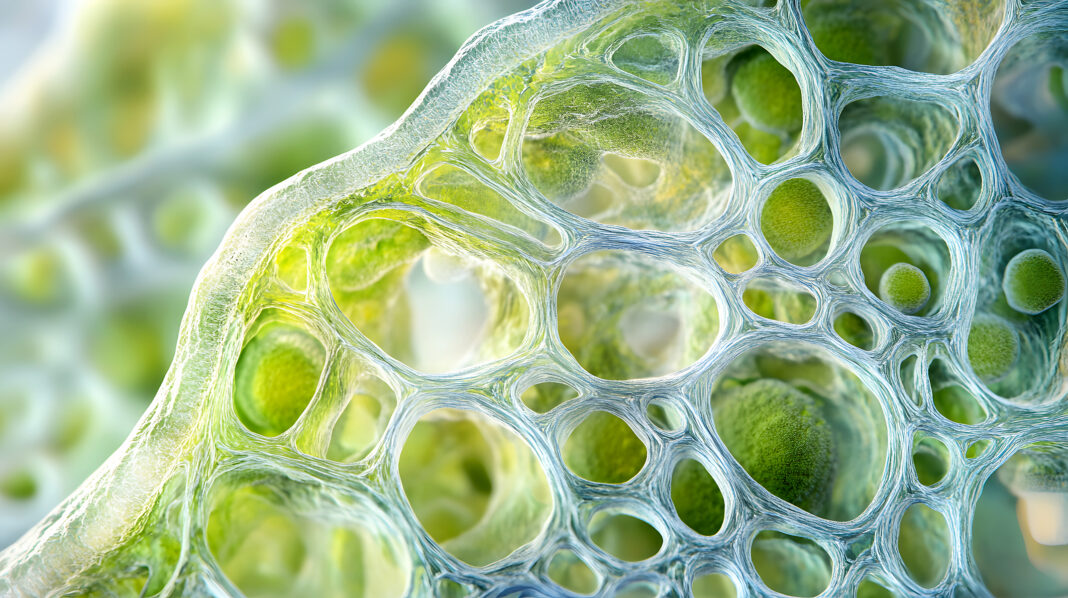 Cellulose in plant cells Microscopic view of plant cell walls sh Nanocellulosa