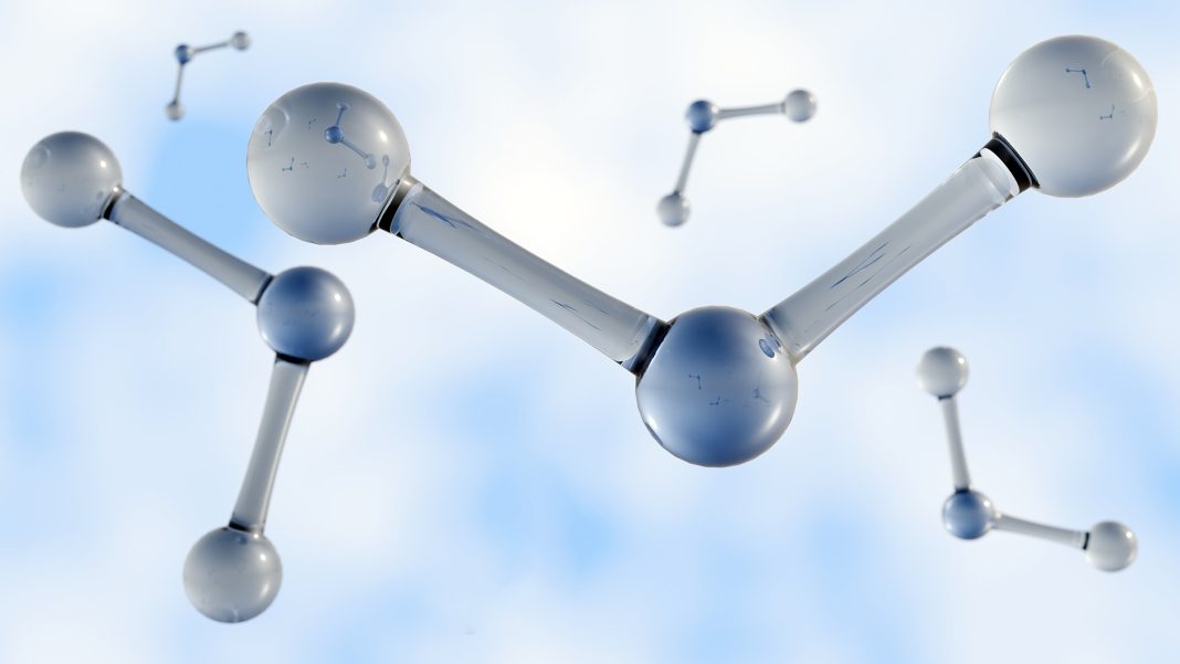 3d,Rendering,Of,Floating,Ozone,Molecules,Scattered,Around Ozono in odontoiatria