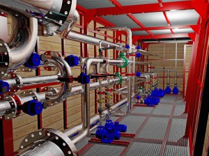 NELLA CENTRALE tecnologica: vista interna della sala pompe.