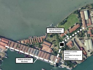 L’ANELLO D’ACQUA realizzato per l’impianto. 