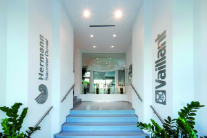 L’ingresso della sede milanese di Vaillant Group.