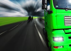 Grüner LKW