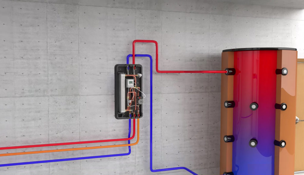 SAP COMPLETO di tutti gli accessori (ricircolo e valvola miscelatrice) installato in centrale termica.