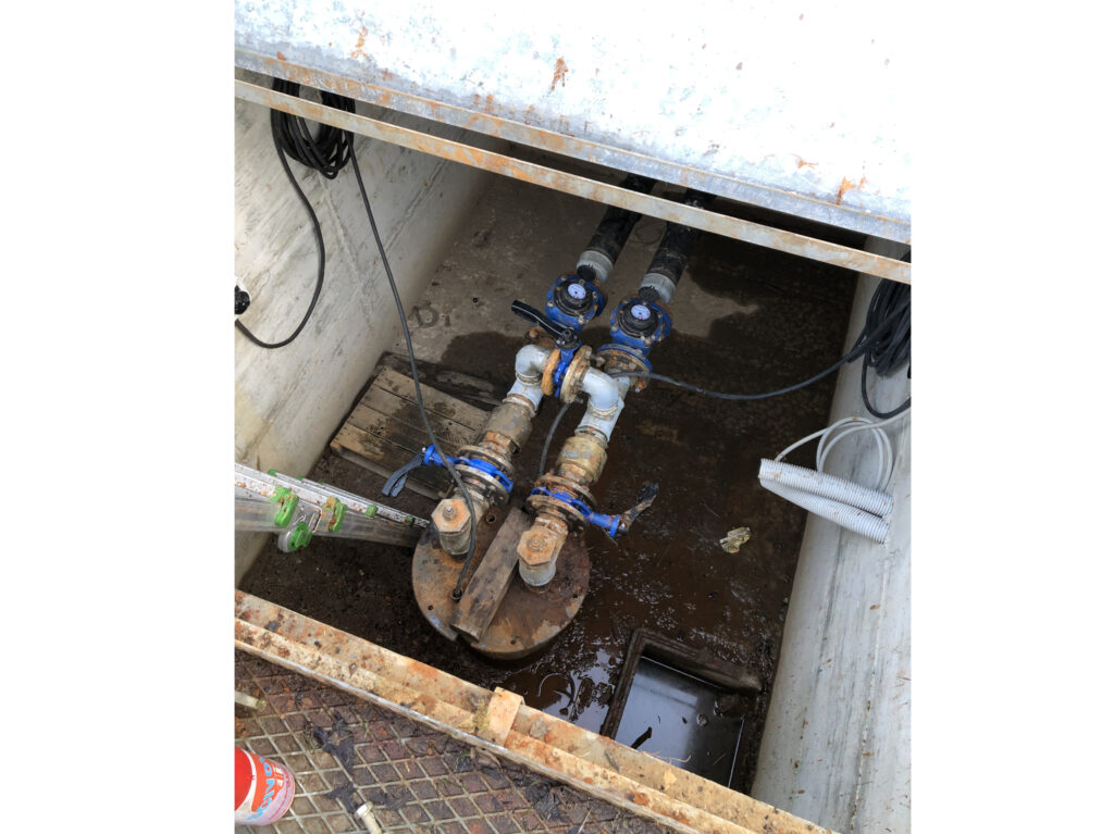 scari­co acqua in falda