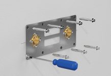 Kit per il fissaggio della rubinetteria su pareti di cartongesso rubinetteria