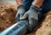 Percorso per tubazione PE interrata