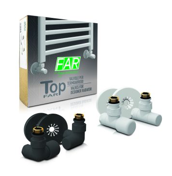 Kit valvola e detentore per termoarredo, TOPFAR valvole e detentori
