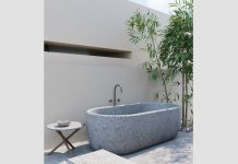 Vasca da bagno monolite in Peperino vasca