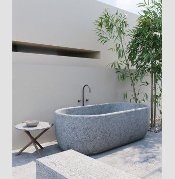 Vasca da bagno monolite in Peperino vasca