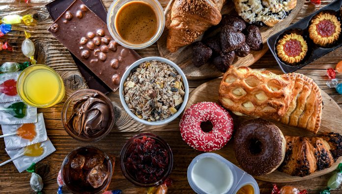 Food,Products,Containing,A,Significant,Amount,Of,Sugar.,Junk,Food.