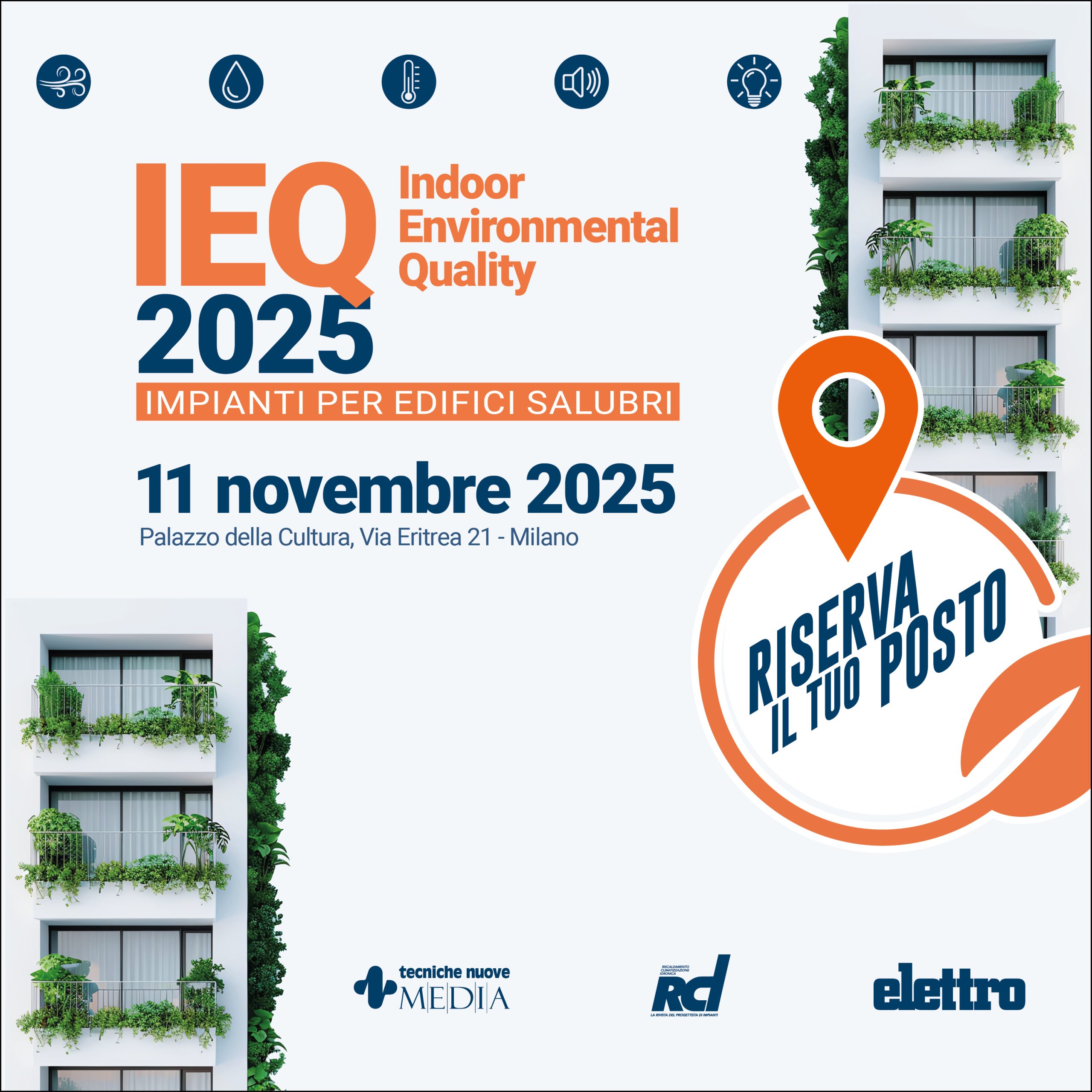 IEQ: impianti per edifici salubri – 11 novembre a Milano