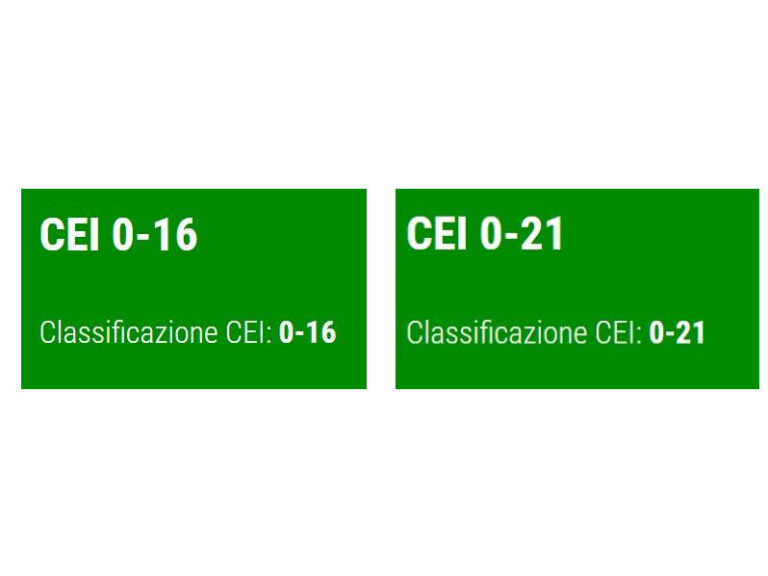 CEI 0-16 e CEI 0-21