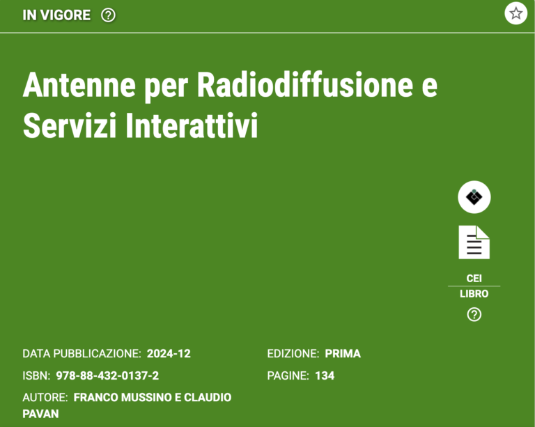 Antenne per radiodiffusione e servizi interattivi