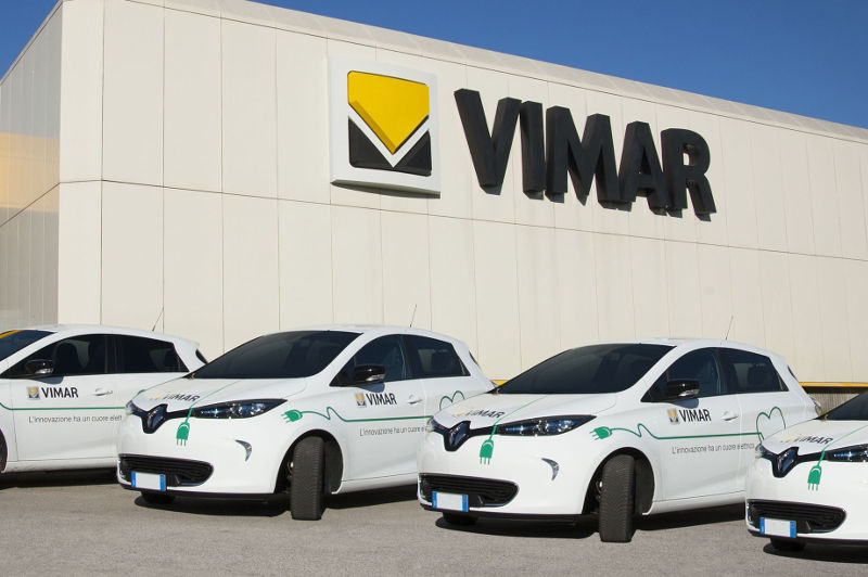 Autovetture elettriche per le quattro sedi aziendali Vimar