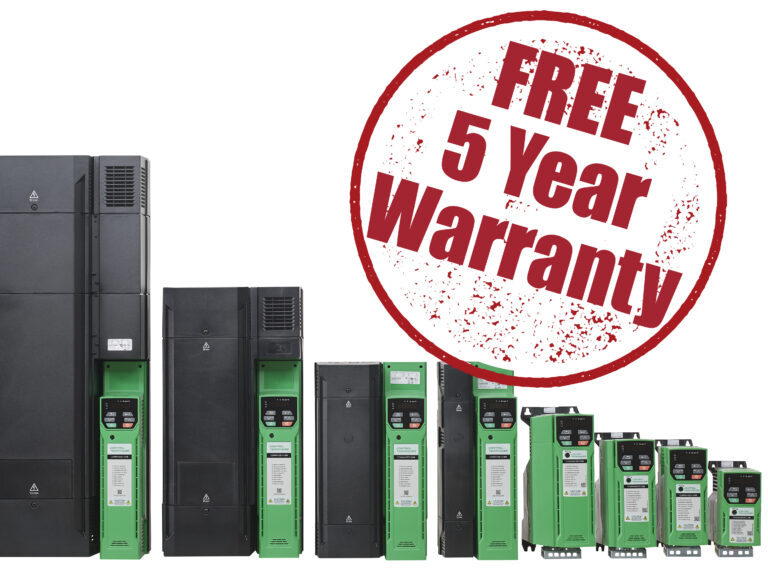 Cinque anni di garanzia gratuita da Control Techniques