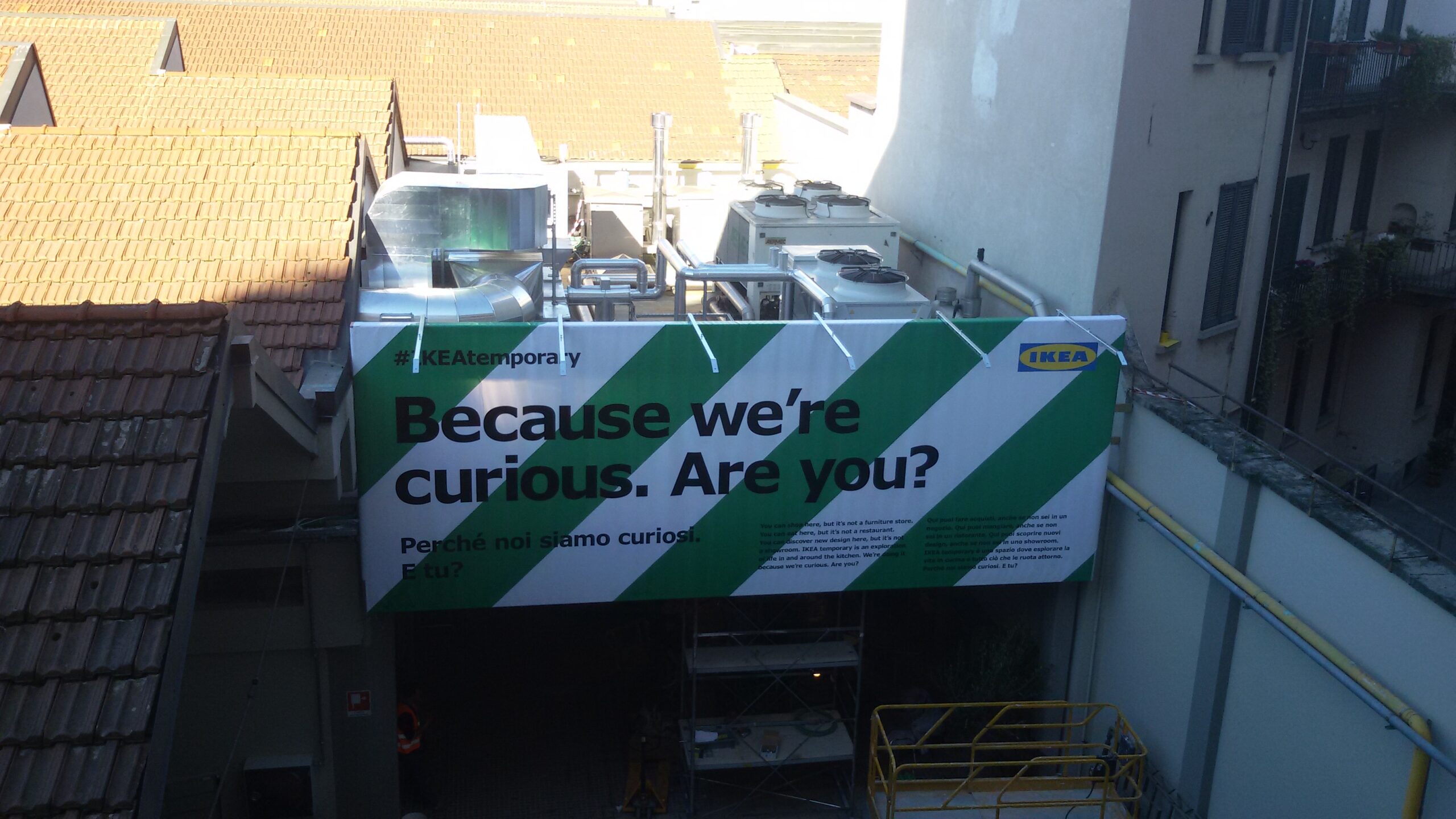 Le apparecchiature esterne sono state installate in uno spazio tecnico opportunamente schermato.