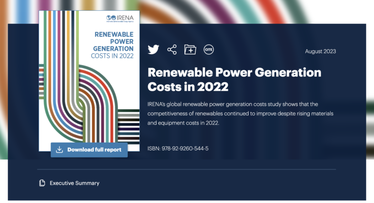 Renewable Power Generation Costs
