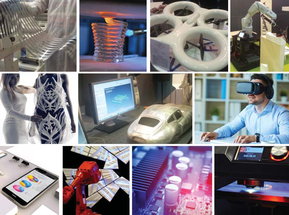 La manifestazione comprenderà otto settori: stampa 3D; additive manufacturing; realtà aumentata e virtuale; elettronica e l’internet delle cose; materiali innovativi; droni; robotica collaborativa e di servizio; app economy.