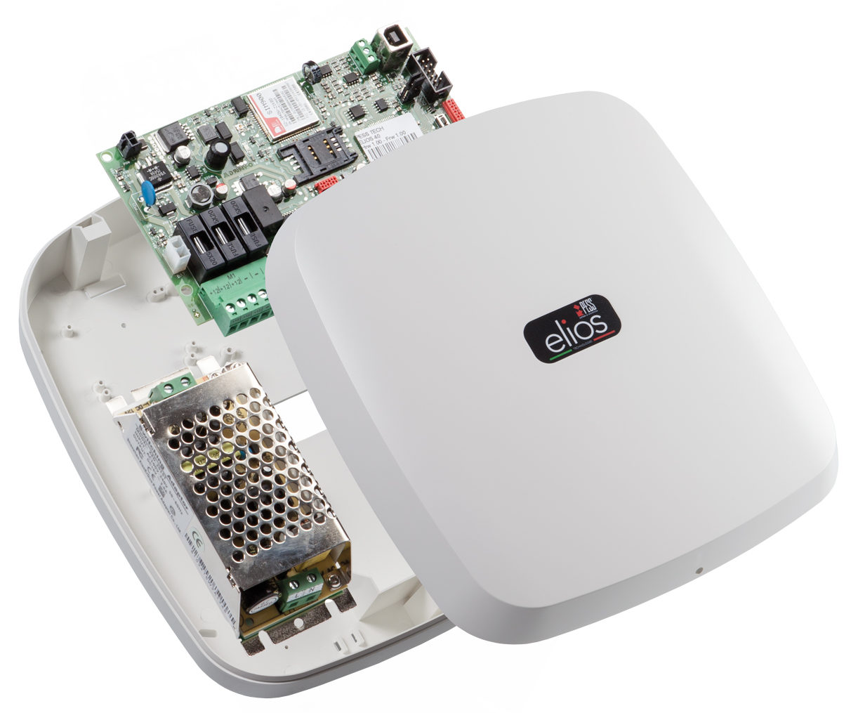 PARTICOLARE. La centrale Elios in contenitore ABS.