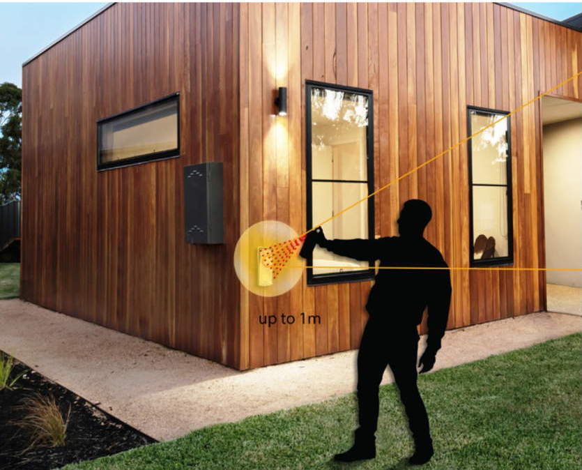 La tecnologia anti-masking di Grado 3 assicura una prestazione superiore contro qualsiasi tentativo di mascheramento dei tre sensori da parte di materiali e soluzioni diverse (cartone, nastro adesivo, vernici o fogli di alluminio, spruzzi, ecc.)