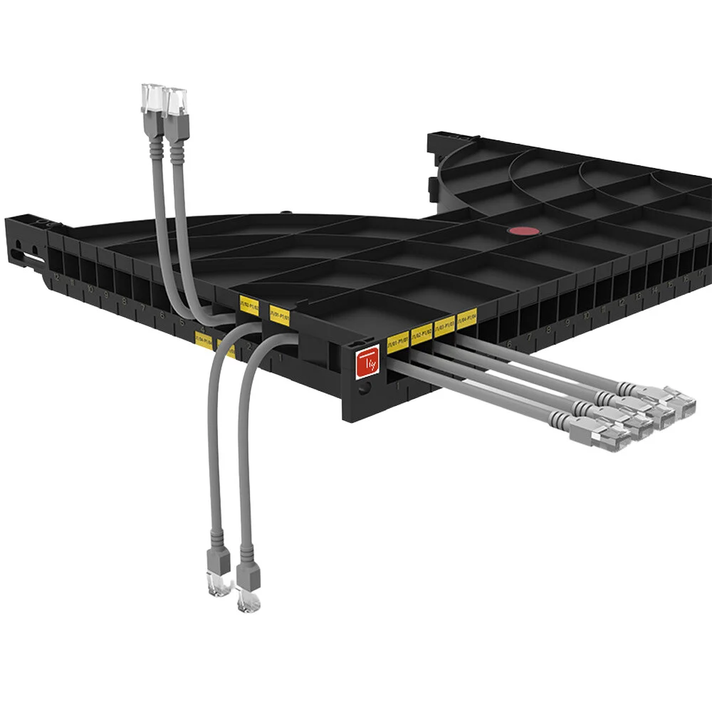 Mensola Gestione Cavi su Rack 19" 24 Porte.
