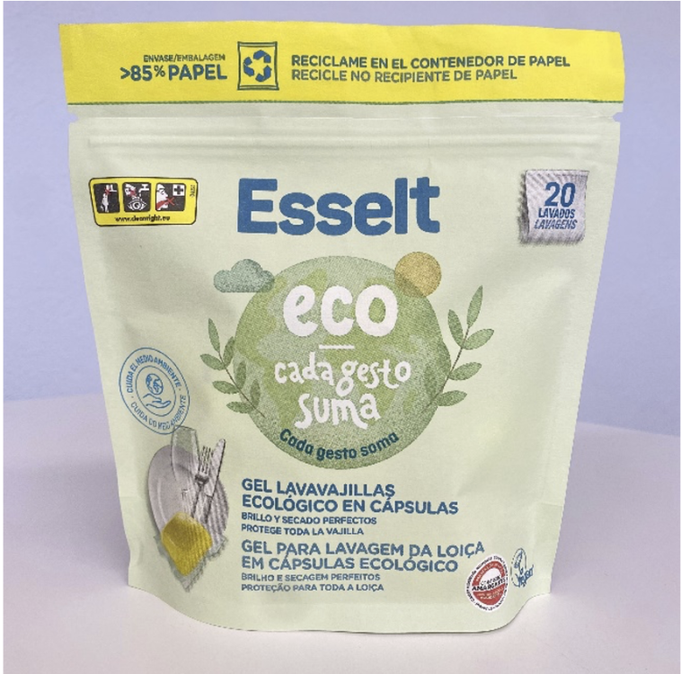 Da Mondi e Proquimia il sacchetto di carta riciclabile per le pastiglie lavastoviglie