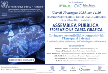 Federazione Carta Grafica, il 29 maggio l’assemblea annuale