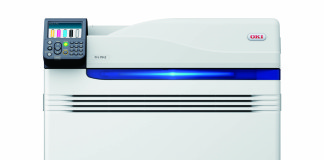 La nuova gamma di stampanti digitali professionali A3+ per le arti grafiche di OKI Pro9542- Stampante A3 CMYK + toner bianco