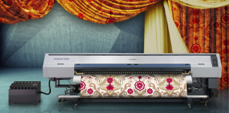 Mimaki per l’arredamento e il soft signage per interni La nuova stampante inkjet Mimaki TS500P-3200.