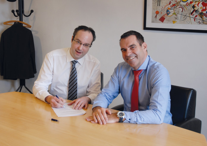 Da sinistra Sascha Eschweiler di Intro International con Menno Jansen, uno dei due direttori di QIPC.