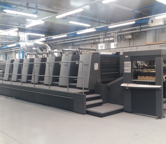 Una Heidelberg XL105 presso lo Scatolificio Cristina di Pusterla