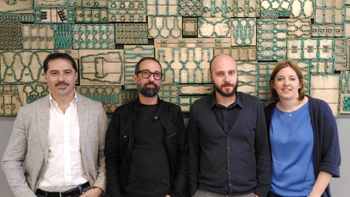 Giuria tecnica OneMorePack La giuria. Da sinistra Emily Louise Simonis, presidente di giuria, Paolo Ferrigno, delegato Unicom, Pasquale Napolitano, docente e designer, Vincenzo Recchia, designer.