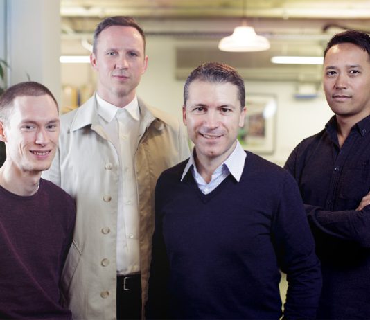 Canon e Kite.ly insieme per offrire una piattaforma e-commerce mobile Da sinistra a destra: Deon Botha, Cofondatore di Kite.ly, Fionn Concannon, Cofondatore e Amministratore delegato di Kite.ly, Alberto Spinelli, Senior Director Digital Services di Canon Europa, Charlie Carpenter, CEO e Cofondatore di Kite.ly.