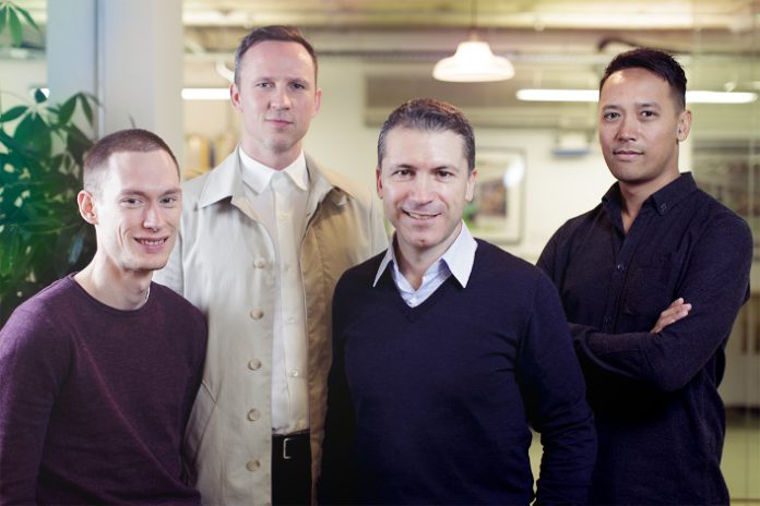 Da sinistra a destra: Deon Botha, Cofondatore di Kite.ly, Fionn Concannon, Cofondatore e Amministratore delegato di Kite.ly, Alberto Spinelli, Senior Director Digital Services di Canon Europa, Charlie Carpenter, CEO e Cofondatore di Kite.ly.