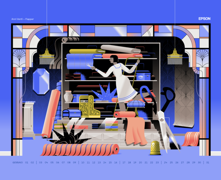 Calendario Epson 2022, professioni antiche e nuove raccontate con l’illustrazione