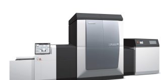 Komori presenta a drupa J-throne 29, una macchina da stampa digitale inkjet UV 50×70