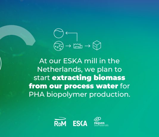 Eska, parte di RDM Group, e Paques Biomaterials: biopolimeri biobased e biodegradabili ricavati dall’acqua di processo della produzione di carta