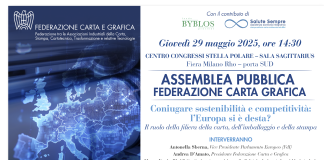 Federazione Carta Grafica, il 29 maggio l’assemblea annuale