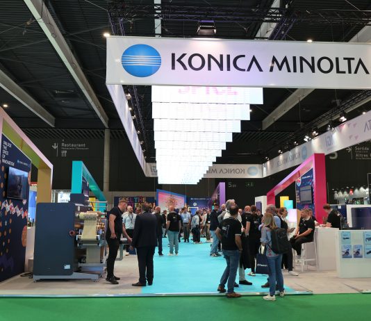 Konica Minolta protagonista a Labelexpo con l’AccurioLabel che verrà e la nuova MGI JETvarnish 3D Web 400