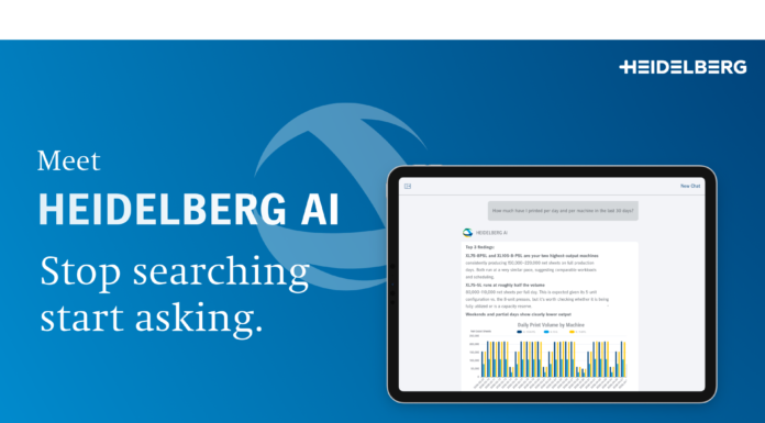 Heidelberg lancia AI Performance Chat: l’intelligenza artificiale semplifica l’analisi della produzione