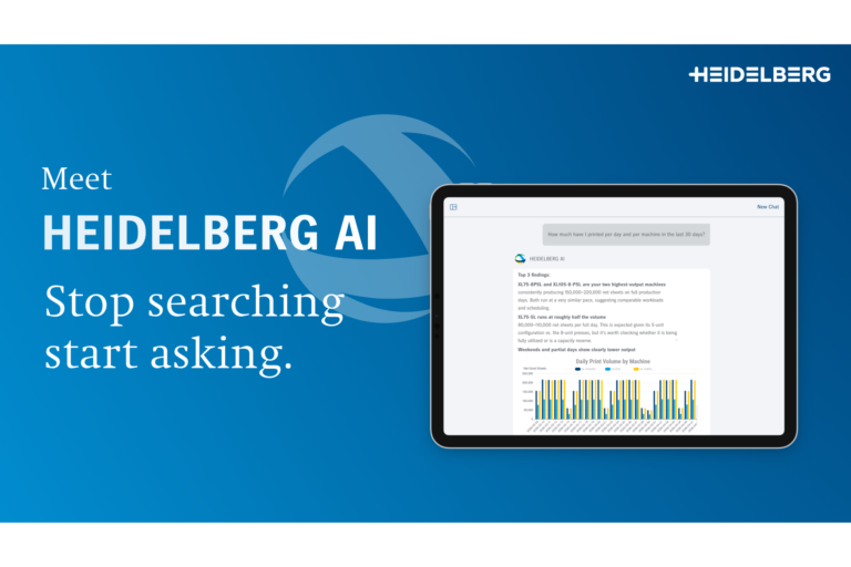 Heidelberg lancia AI Performance Chat: l’intelligenza artificiale semplifica l’analisi della produzione