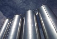 Food-grade storage silos of raw materials